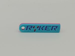 light blue TPU Ryker keychain