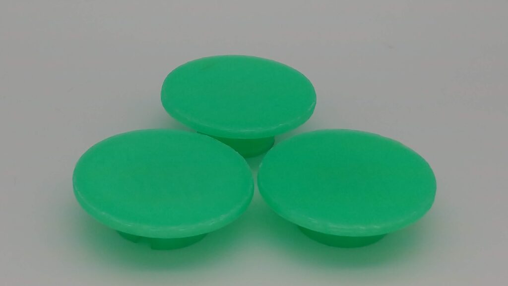 Fluorescent green PLA+ caps